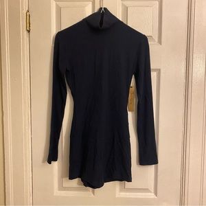 Reformation Ervilla Bodysuit/Romper, S, Navy Blue, NWT